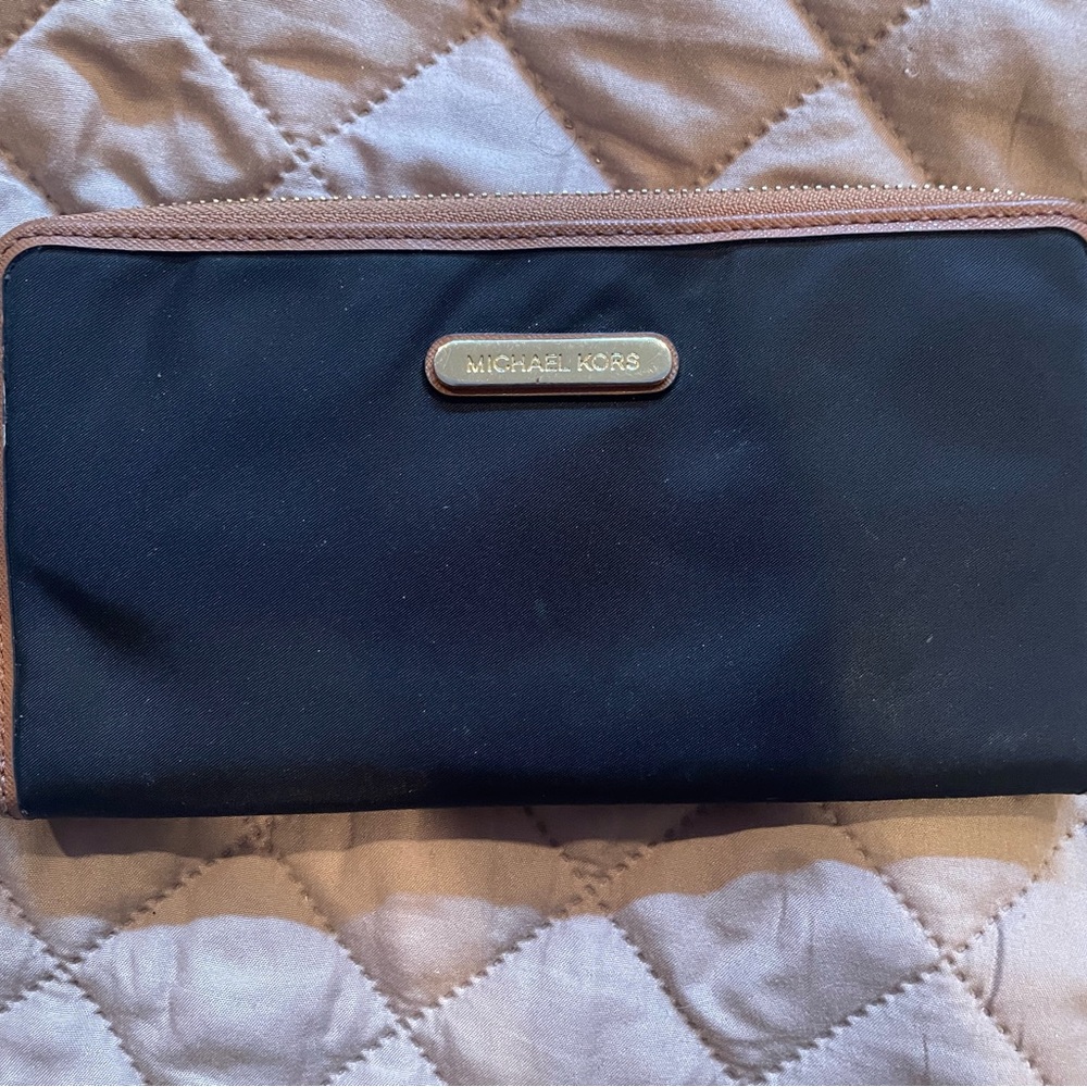 Michael Kors Black and Brown Wallet